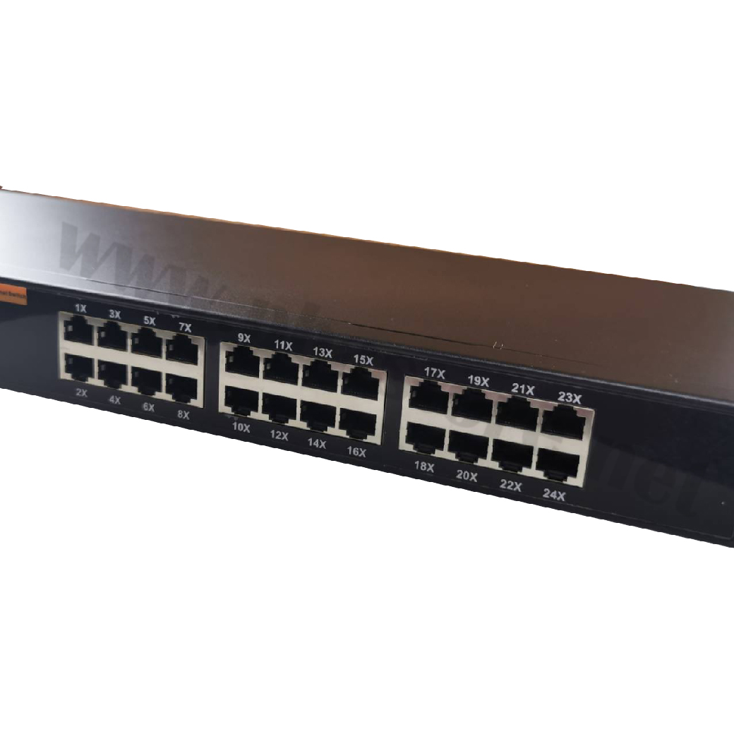 GIGABIT SWITCH HUB 24 PORT 10/100/1000M ยี่ห้อ FAST NEW เป็นอุปกรณ์สำหรับงานระบบเครือข่ายระดับอง